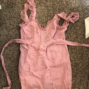 Free People Linen Tie Waist Dress